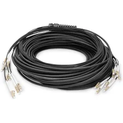 Digitus Vorkonfektionierte Glasfaser Universal Breakout Kabel, Multimode OM4, 8 Fasern, LC/UPC - LC/UPC (30 m), Netzwerkkabel