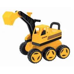 Pilsan 06207 Großer Spielzeug Sitzbagger, bis 35 kg, bewegl. Körper und Schaufel