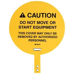 Brady, Sicherheitskennzeichnung, Sicherheitsabdeckung für Lenkräder, PVC beschichtetes Gewebe, Gelb, Durchmesser 304.80 mm, Beschri