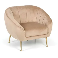 Sessel Wildleder MARLENE, beige