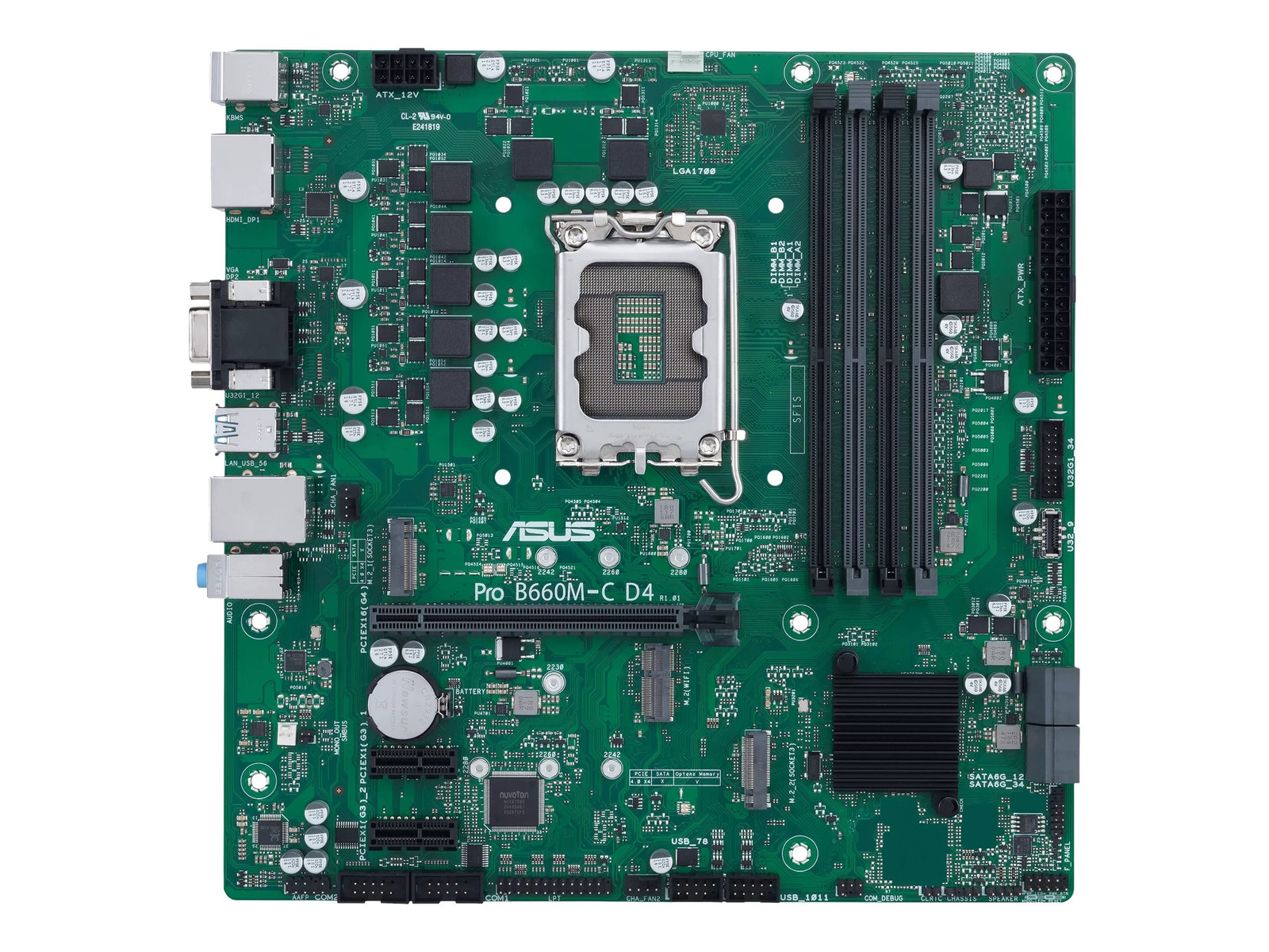 Asus PRO B660M-C D4-CSM Moederbord LGA1700 B660 TPM