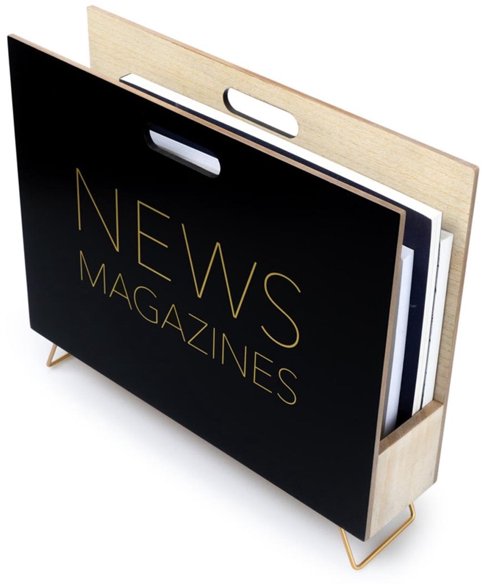 Balvi tijdschriftenhouder NEWS zwart