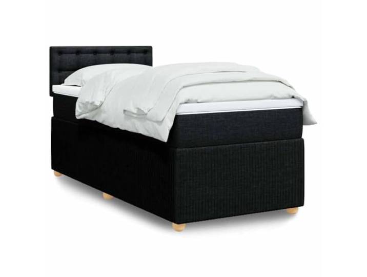 RJPLMFV Lattenrost und Matratze, Schwarz, 80 x 200 cm, Polyestergewebe Individuelle Taschenfedern, abnehmbarer Matratzenauflage, reduziert Bewegungen, waschbarer Bezug