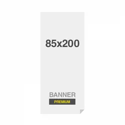 Digitaldruck Premium Banner OPAQUE silver back PP Folie 265g/m2, 85x200cm
