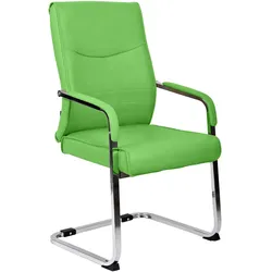CLP Esszimmerstuhl ergonomisch Hobart, Freischwinger mit Armlehnen gepolstert, Metallgestell stabil, Konferenzstuhl modern
