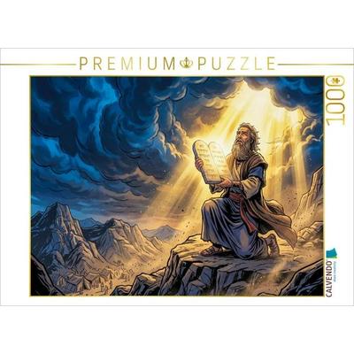 CALVENDO Puzzle Mose empfängt Zehn Gebote Sinai | 1000 Teile Lege-Größe 64x48cm Foto-Puzzle für glückliche Stunden, von , Calvendo Puzzle