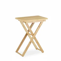 Relaxdays Beistelltisch klappbar, Bambus Holz, Klapptisch klein, rechteckig, HBT: ca. 52 x 40 x 31 cm, natur