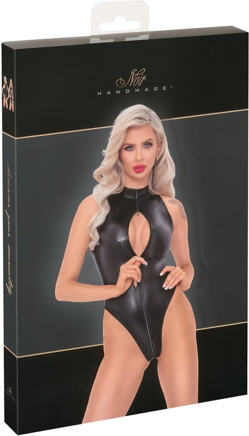 Noir - Black Snake Print Bodysuit - XL
