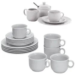 Seltmann Weiden Compact Kaffeeservice Kaffeebecher: 0,25 l, Kaffeetassen: 0,21 l, Sahnegießer: 0,17 l weiß