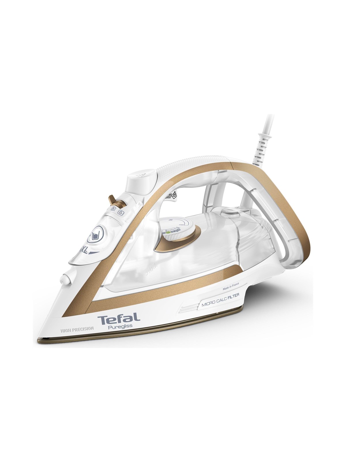 Tefal Dampfbügeleisen Puregliss FV8042E0 - steam iron - sole plate: Durilium AirGlide Autoclean