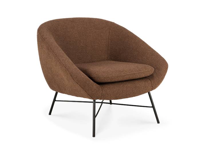 Ethnicraft Barrow Loungestuhl Aluminium/Stoff