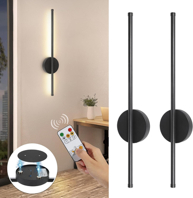 Friendly Fresh Finds Rechargeable Wireless Wall Sconce Set With Remote Dimmable Battery Operated Wall Lights 2pack