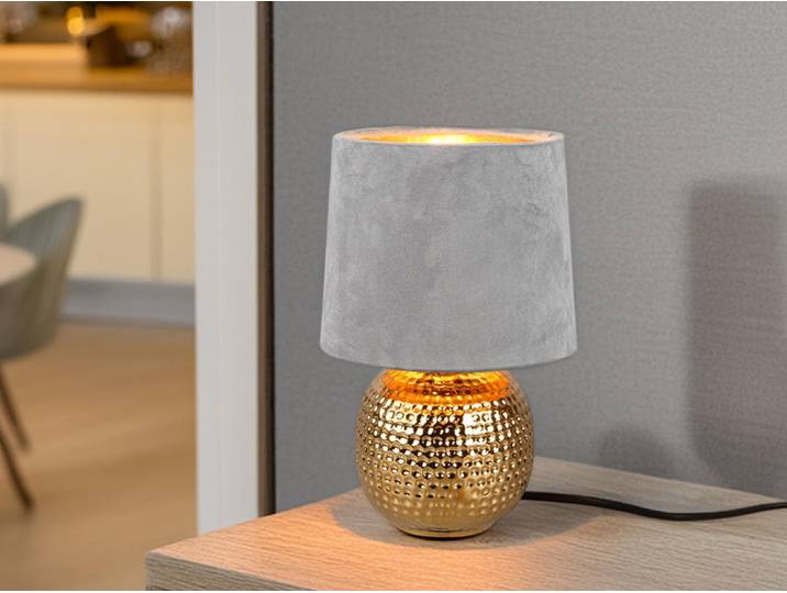 Trio - Tischlampe SOPHIA - Gold - 16x16x26 cm
