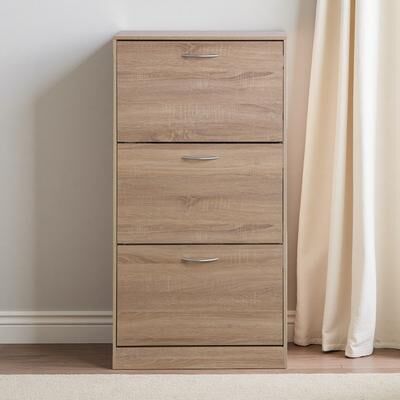 ZWYO HOSIMU Freestanding Shoe Cabinet with 3 Drawers for Entryway