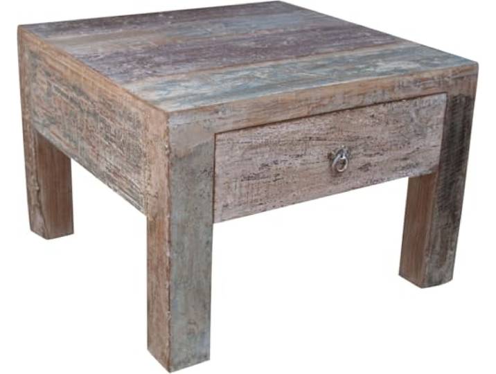 Kaffeetisch, Couchtisch, Beistelltisch mit Schublade, antik, Modell 8