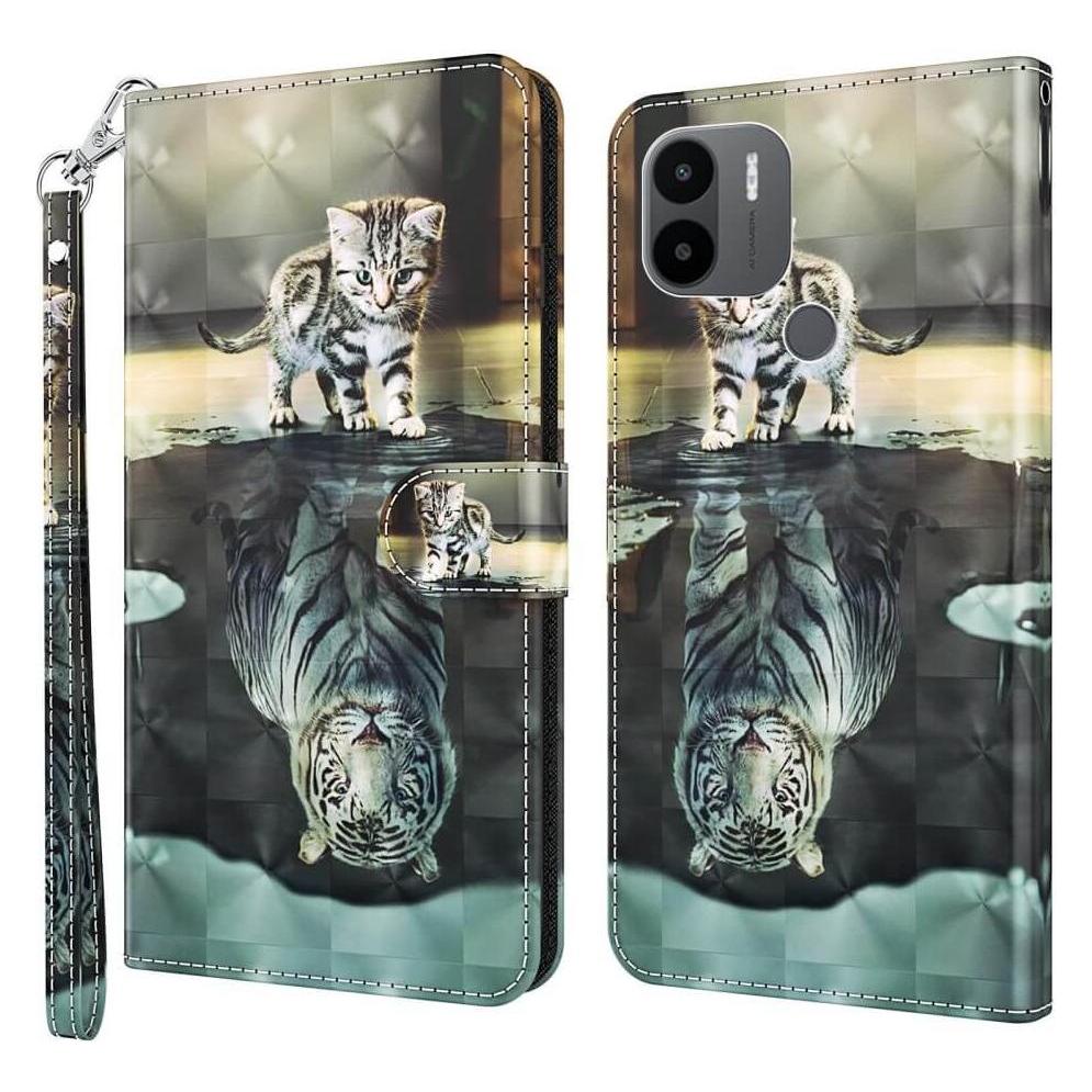 Cover-Discount Xiaomi Redmi A2 / A1 - Etui Glitzer Effekt Katze (Xiaomi Redmi A1, Xiaomi Redmi A2) (660114729C)