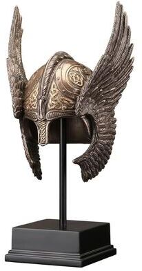 Veronese Design 9.25 inches Height Cold Cast Bronze Winged Valkyrie Helmet Bronze Finish Figurine