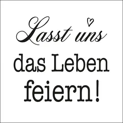 Ambiente 20 Servietten Papier 33x33cm 3-lagig - hochwertige Einweg Papierservietten Schriftzug Leben Feiern Partyservietten Sprüche Tischdeko Party Gartenfest