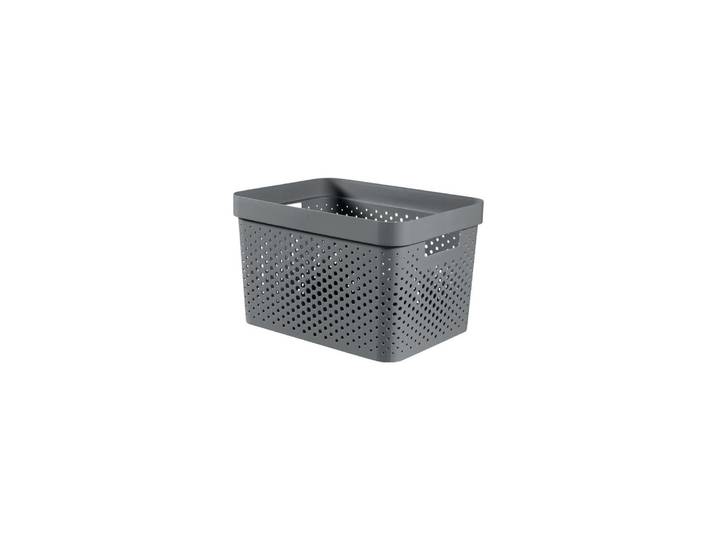 Les Tendances - Coffre De Rangement Curver Infinity Dots 17l Anthracite