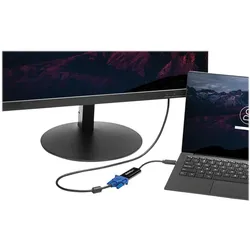 StarTech Slim USB 3.0 VGA Video Adapter (USB-A, 1 Port), Dockingstation + USB Hub, Schwarz