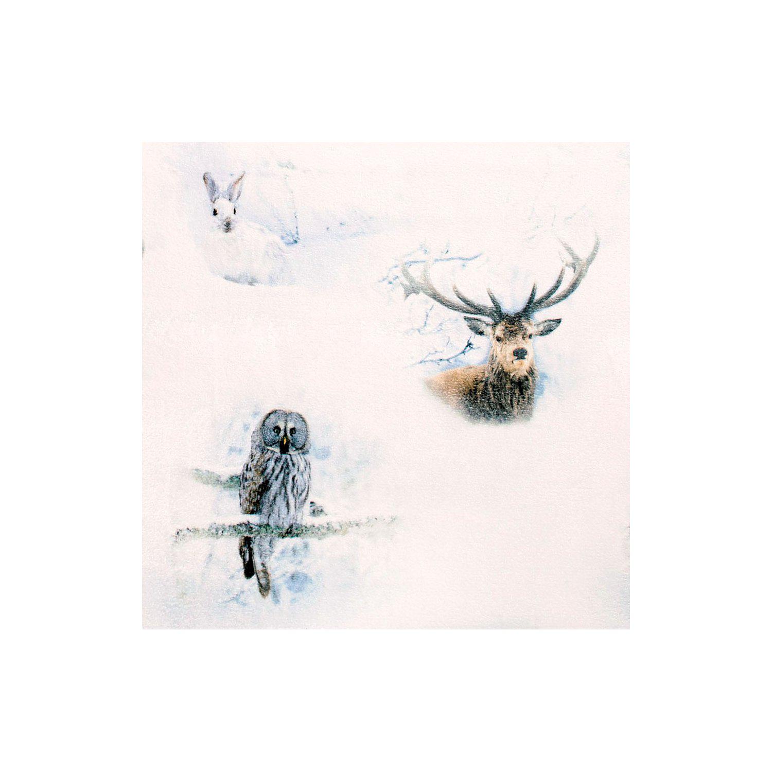 Wellness-Fleece-Digitaldruck "Wintertiere"