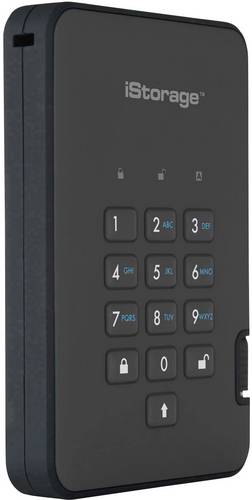 IStorage diskAshur 2 Externe Festplatte 6.35cm (2.5 Zoll) USB-A (USB 3.2 Gen 2) Schwarz IS-DA2-256-1000-B