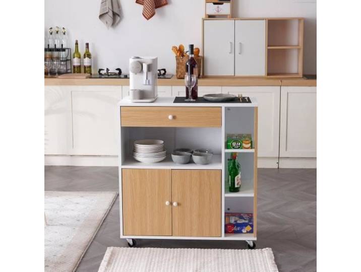 Buffet bas - ALIGHTUP - 2 portes et 1 tiroir - Blanc - Contemporain