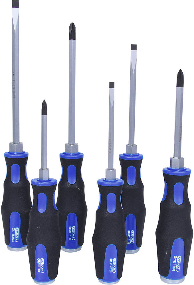 ERGOTORQUEmax Schlagkappen-Schraubendreher-Satz, Schlitz / PH, 6 Teile KS Tools
