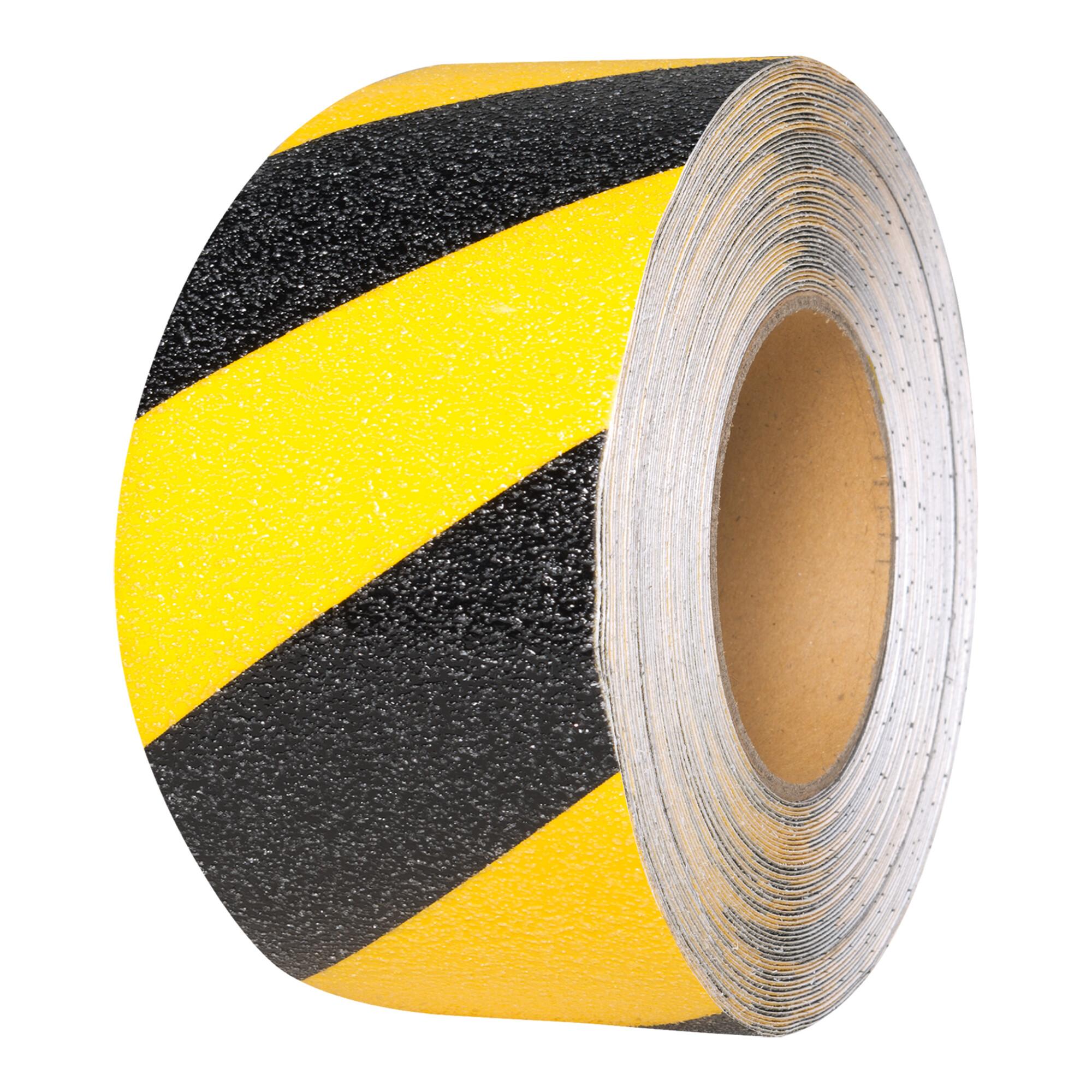 Moravia Antirutsch-Belag gelb/schwarz selbstklebend auf Rolle 100 mm x 18,3 m (265.14.441)
