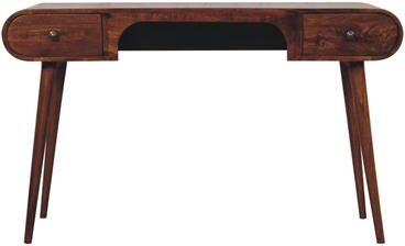 Artisan Furniture Solid Wood Chestnut London Arch Writing Desk, 2 drawers