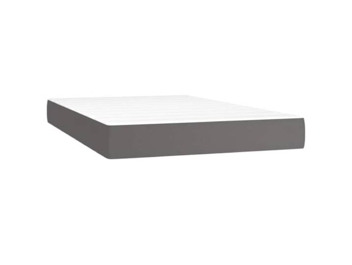 FDSAQOPT Taschenfederkernmatratze Mittel Grau 120x200x20 cm Kunstleder Mittelharte Unterstützung, Taschenfedern, Schaumstoff, für Rücken- und Bauchschläfer, pflegeleichter Kunstlederbezug
