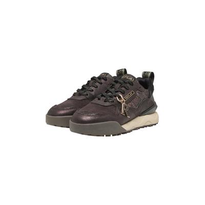 Sneaker REPLAY "Replay FIELD W MIX SNAKE", Damen, Gr. 36, schwarz braun, Leder, Schuhe Sneaker