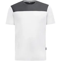 T-Shirt "KNUT" - L - weiß/anthrazit