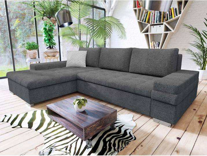 MIRJAN24 Ecksofa Bangkok Mini Premium, mit Schlaffunktion und Bettkasten, L-Form, Ottomane Universal