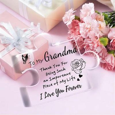 Uplift Picks LovePiece Acrylic Grandma Puzzle Plaque Funny Birthday Keepsake Gift LovePiece Acrylic Grandma Puzzle Plaque Funny Birthday Keepsake Gift