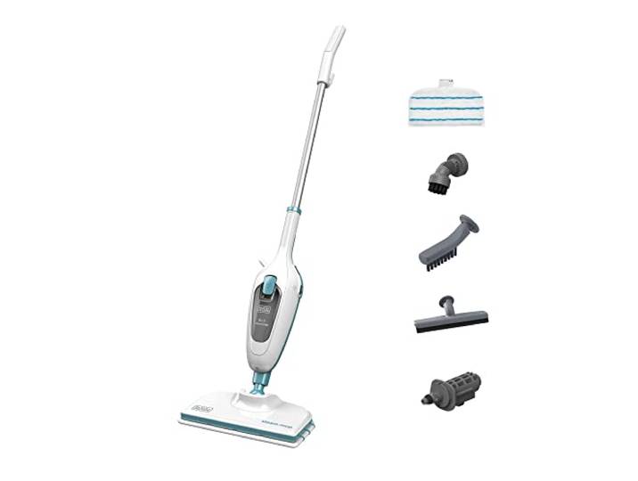 Black+Decker FSMH13E5-QS stoomwisser met handreiniger - 5-in-1 (1300 W - tankinhoud: 350 ml - 99,9% van de bacteriën gedood - opwarmtijd: 25 seconden - multi-oppervlakken)