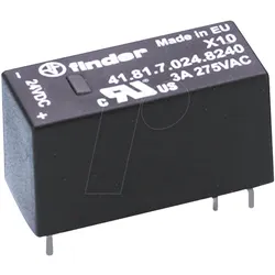 FIN 41.81 12V5A - Printrelais,1 Schließer,12VDC/24VDC/5A,RM5,0