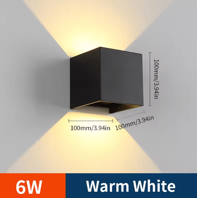 Uplift Curations Modern LED Wall Lamp Adjustable Outdoor And Indoor Cube Wall Light AC110V 220V warm White