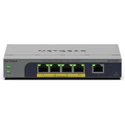 Netgear GS105EPP (5 Ports), Netzwerk Switch, Grau