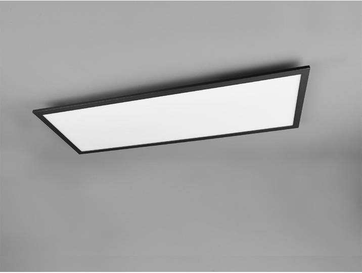 LED Deckenleuchte GAMMA Schwarz Panel mit Nachtlicht rechteckig 80x29cm