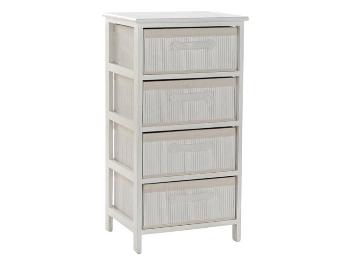 Commode en bambou et paulownia blanc 42x32x81 cm