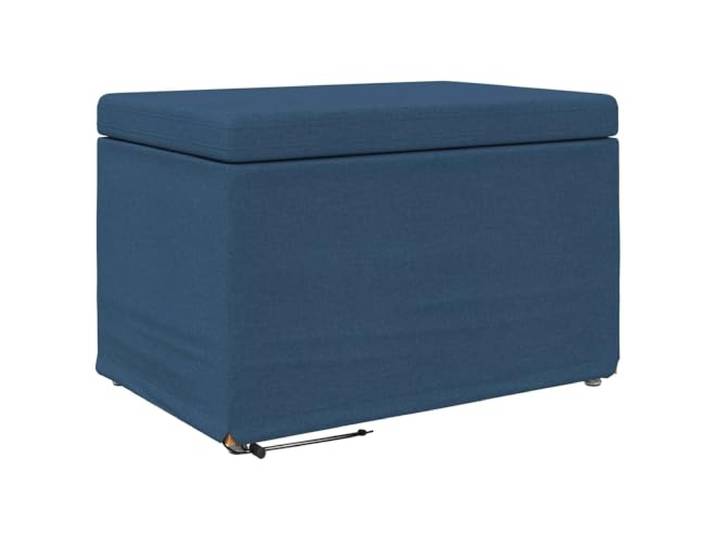 Makastle Hocker Blau 61 x 41 x 40 cm Stoff und Pressholz