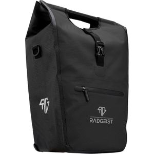 Radgeist Gepäckträgertasche RG-SBC-BL-19, schwarz, 22 Liter, Umhänge- & Kühltasche, wasserdicht, reflektierend, isolierend