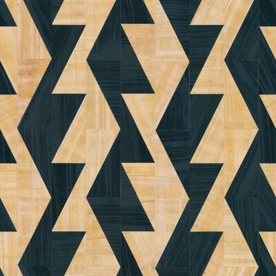 Tempaper Aztec Geo Peel and Stick Peel and Wallpaper Tiger Stripe Black/Tan - 28 sq. ft.
