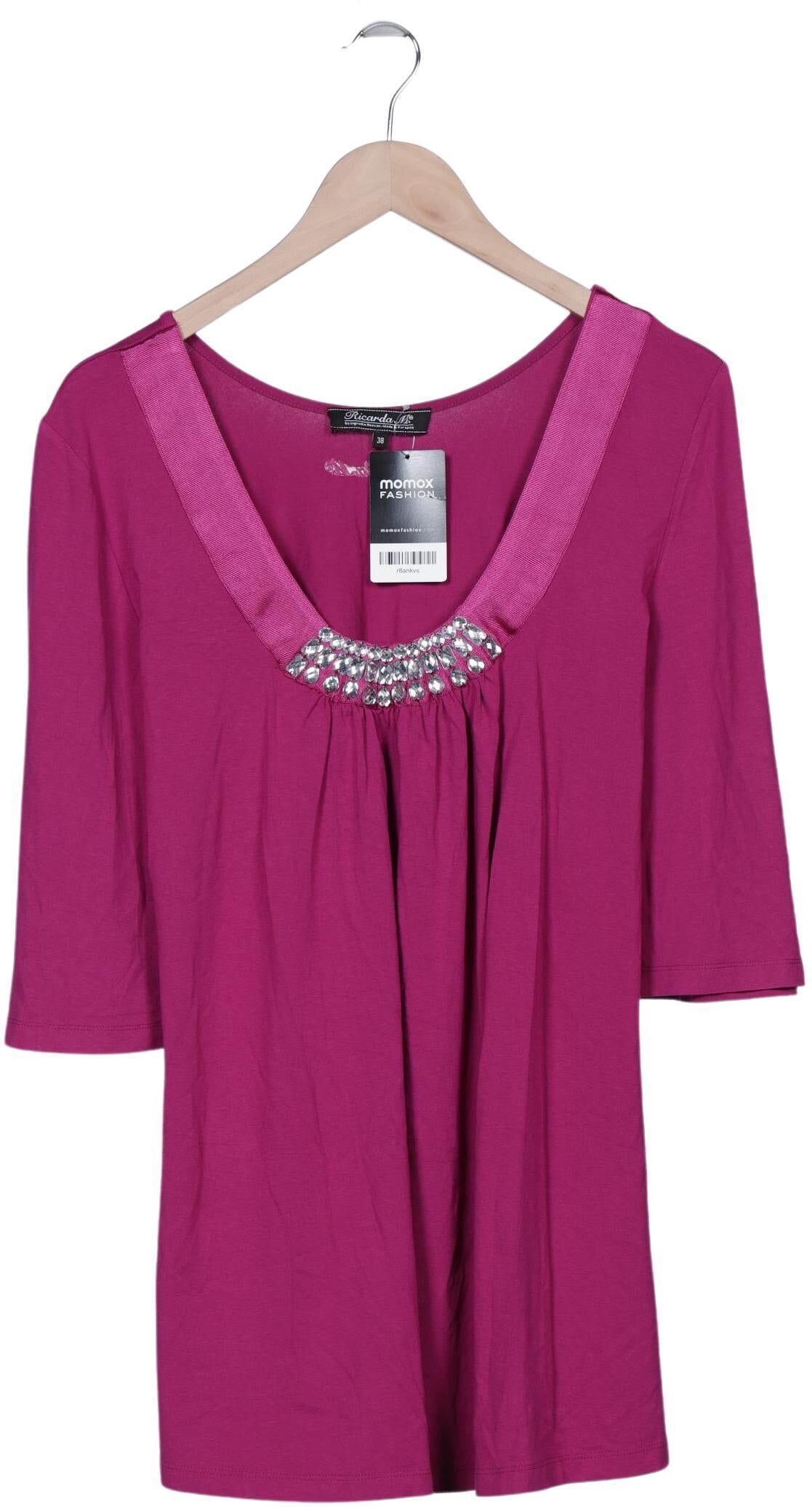 Ricarda M. Damen Langarmshirt, Pink, Gr. EU 38, Viskose / Elasthan - Second Hand