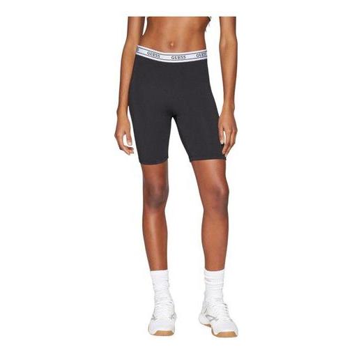 Guess Damen Leggings mit kurzem Bein Radfahren New Aline Short Eco Schwarz (M) (56754908)