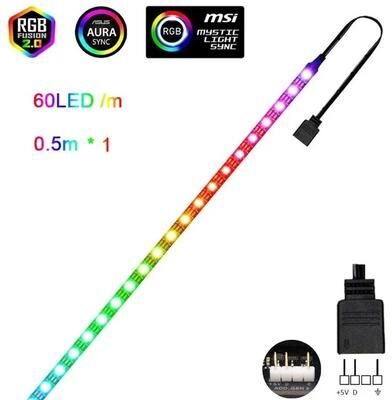 Uplifted Finds Addressable Rainbow WS2812B LED Strip Light 5V waterproof 60 0.5m X1