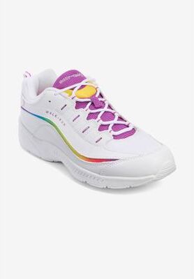 Women's The Romy Walking Sneaker by Easy Spirit in White Rainbow (Size 7 M)