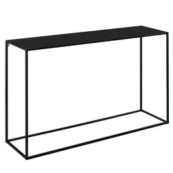 Helloshop26 - Konsolentisch aus Metall 74 x 115 x 32 cm matt schwarz