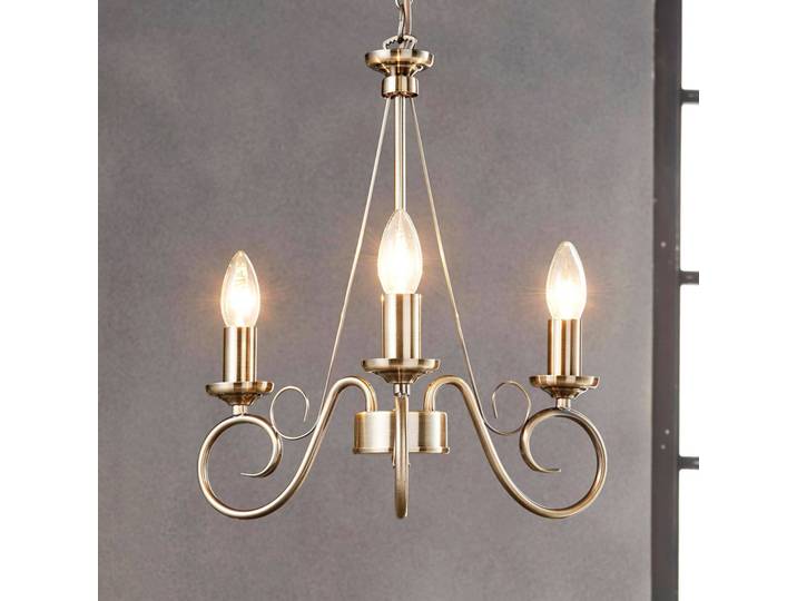 Kronleuchter Marnia Lindby, dimmbar, bronze / altmessing, für Wohn- / Esszimmer, Metall, Antik